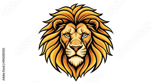 Illustration of a lions face.