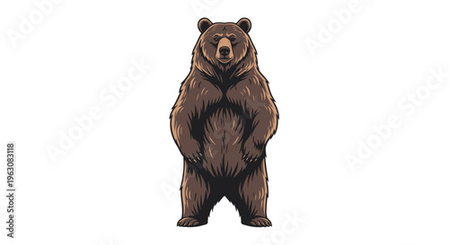 Brown bear standing on two legs.