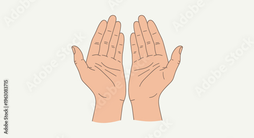Hands with palms facing forward raised.