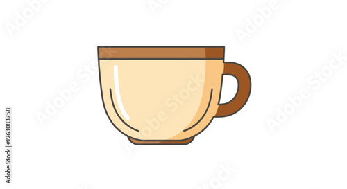 Brown Ceramic Coffee Cup Handle.