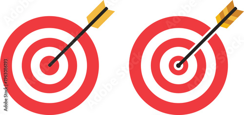 Target Goal Icon .Business Objective, Success Aim and Achievement Vector Illustration