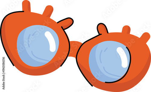 Two cartoon alien heads with large blue eyes and small antennae on top, looking curious and friendly together