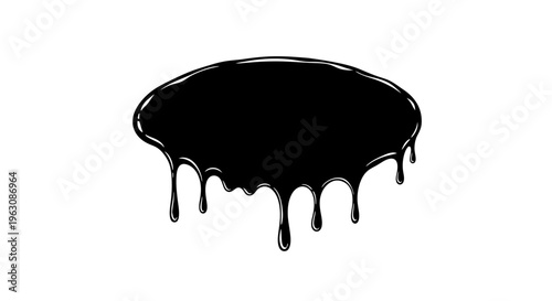 Black liquid dripping down.