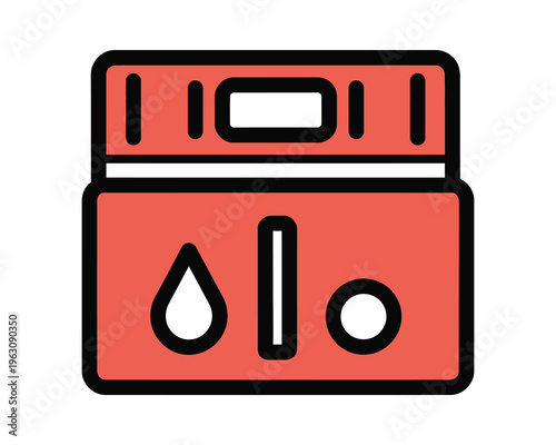 Clipart of a blood testing device or glucometer