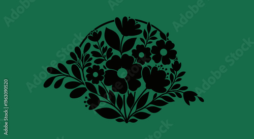 Elegant Floral Arrangement in a Circular Design.