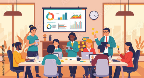 Business people in a meeting room.