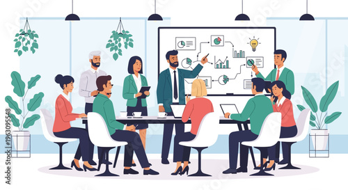 Business people in a meeting room.