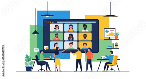 People in Business Meeting Together.