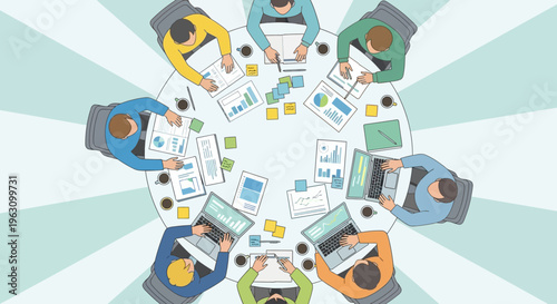 People sitting around a meeting table.