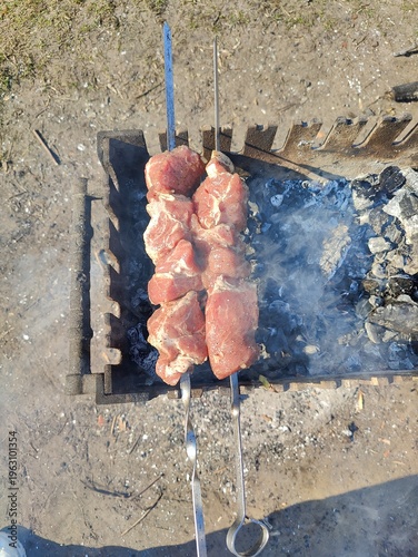 meat on the grill