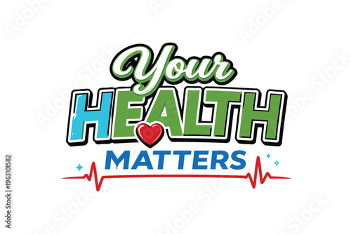 vibrant logo emphasizing the importance of health care and well-being for everyone’s daily life and vitality Vector