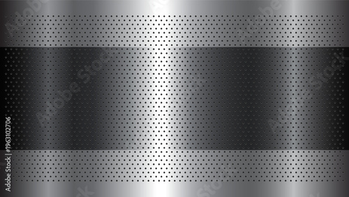 Silver  background with dots pattern, symmetrical simple dotted background.
