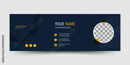 Modern Email Signature Template for Business Use, Creative Business Email Signature Template for Digital Identity
