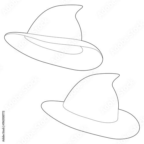 Witch hat. The hat has an unusual shape.