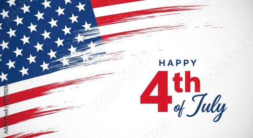 Happy 4th of july independence day flag day celebration with american flag