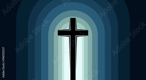 Christian cross symbol of faith and spirituality.