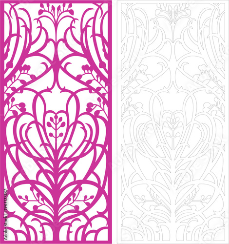 Decorative panel design cnc laser cut Mashrabiya jali 