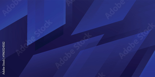 Abstract dark blue geometric background. Dynamic shapes composition. Cool background design for posters. Vector illustration