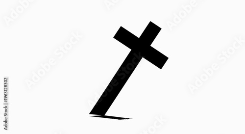 Simple black cross symbol on a clean white background.