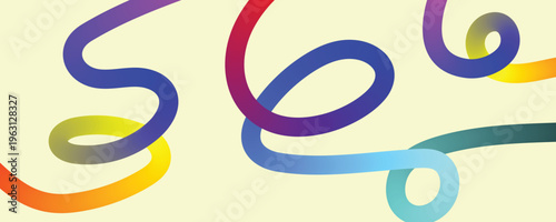 Vibrant colorful squiggly designs with swirling patterns and multicolored lines