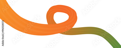 Vibrant abstract design with swirling orange and green shapes