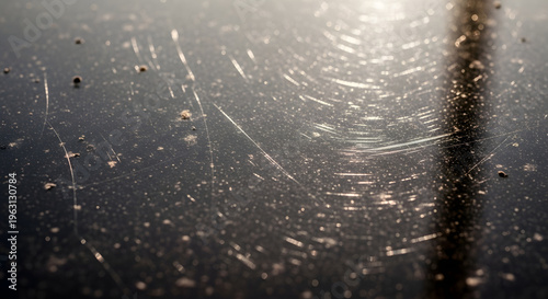 Scratched and dirty metal surface