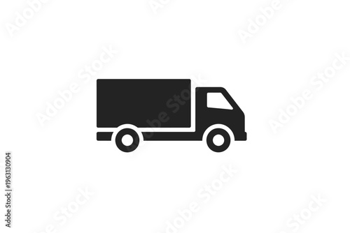 Delivery truck icon for logistics and transportation concepts, symbolizing movement of goods and services