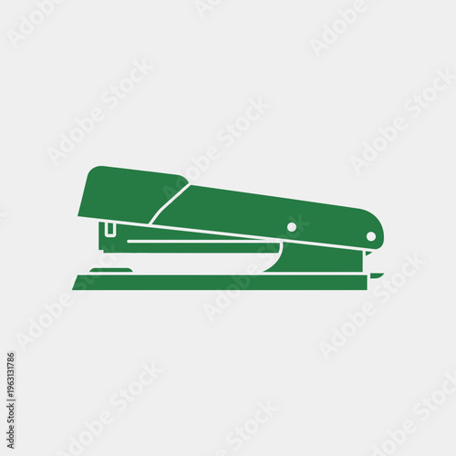 Green Metal Office Stapler Device.