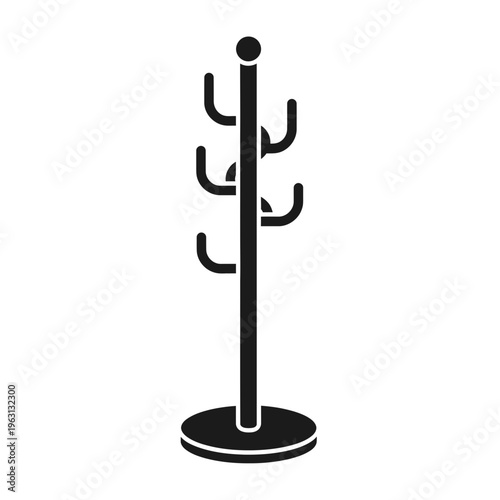 Black coat rack stand holder.