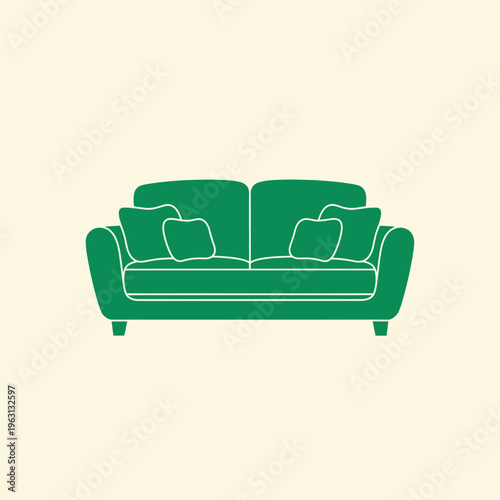 Green Sofa Furniture Home Decor.