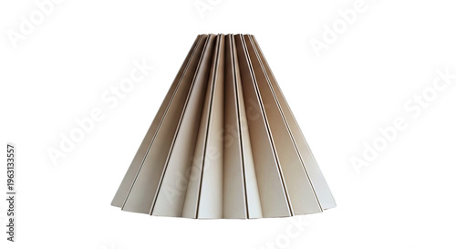 Pleated conical lampshade
