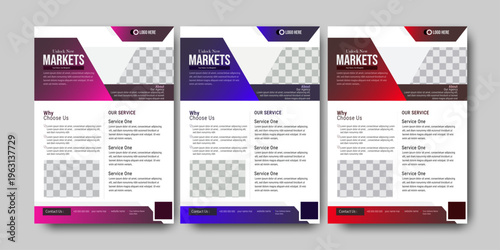 Three-Color Corporate Flyer Design for Professional Branding in the Modern Age
