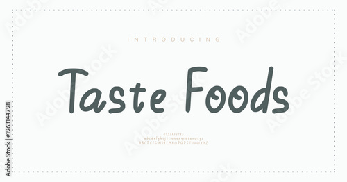 Taste Food, Classy elegant font, vintage type or luxury premium typeface, vector English royal alphabet. Classic typography in modern or old art deco style, serif letters for modern.