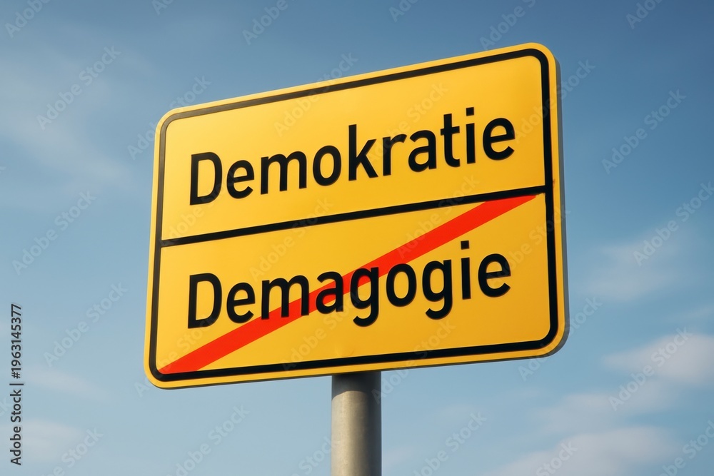 Obraz premium Democracy Over Demagogy