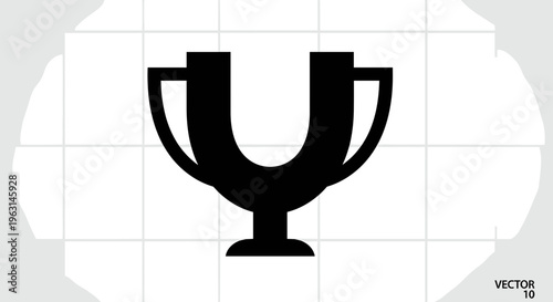 Black trophy cup icon.