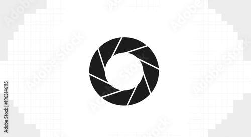 Camera shutter icon graphic design.