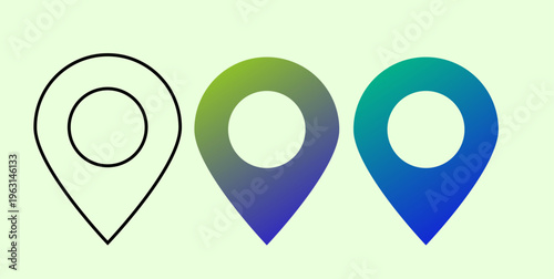 Bright flat map pins and location markers in assorted colors for navigation, mapping, UI design, mobile apps, websites, and infographic projects.