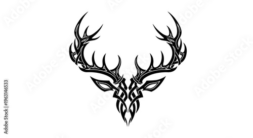 Deer Antlers Graphic Design Element.