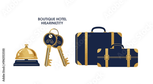 Boutique Hotel Luggage and Keys.