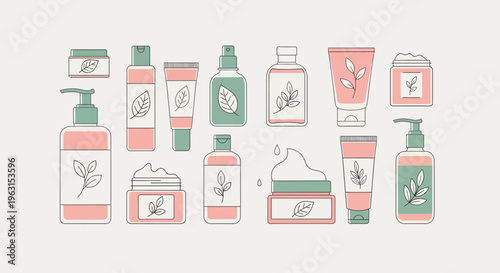 Collection of Cosmetic and Skincare Products.