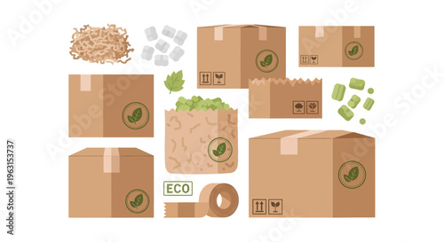 Eco friendly cardboard boxes packaging.