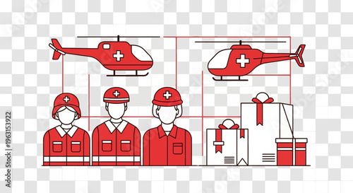 Red Cross Medical Emergency Response Team.