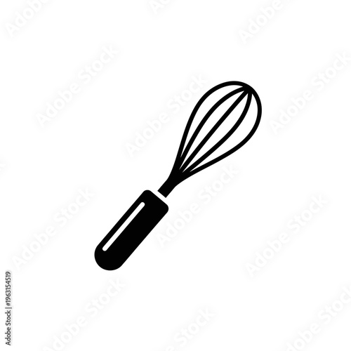 Wire Whisk Kitchen Utensil Silhouette Icon
