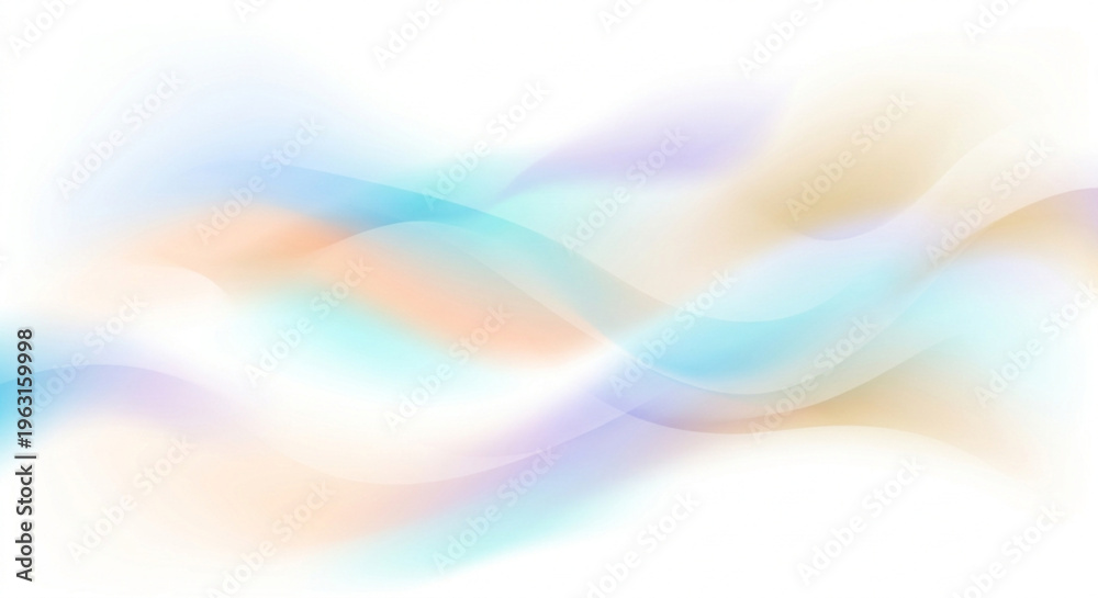 Obraz premium Soft Abstract Fluid Waves on White Background