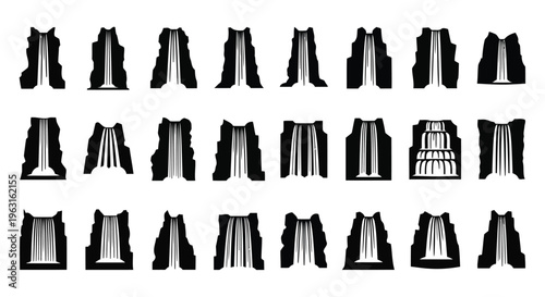 Black and white illustration of various styles of women's dresses and skirts