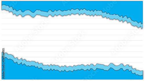 Torn paper background with blue edges realistic ripped notebook sheet texture design.