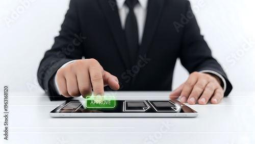 Businessman interacting with digital tablet