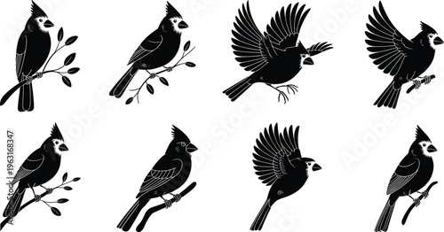 Vector illustration of police officer silhouettes holding phones and radios in communication poses, perfect for law enforcement, security, and design projects.