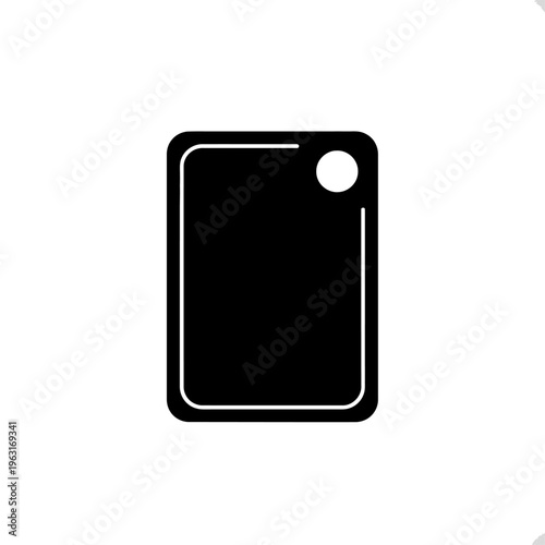 black cutting board kitchen silhouette icon
