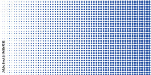 Half tone gradient. Dotted gradient, fine dot spraying and halftone dotted background seamless horizontal geometric pattern vector template set. vector illustration